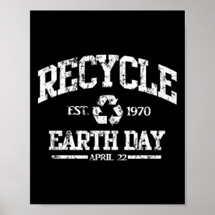 Retro Recycle Earth Day 1970 Environmental Green G Poster