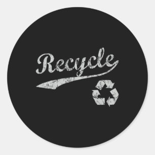 Retro Recycle Sporty Environmental Classic Round Sticker