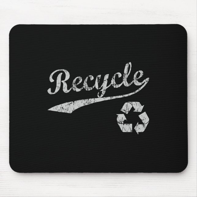 Retro Recycle Sporty Environmental  Mouse Pad (Front)