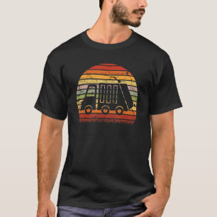 Retro Recycling Trash Garbage Truck Garbage Man T-Shirt