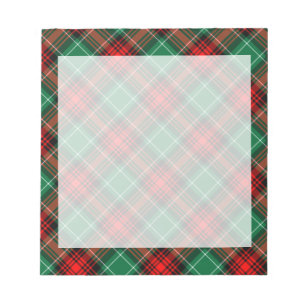Retro Red and Green Holiday Plaid Notepad