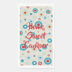 Retro Red and Teal Camper Napkin