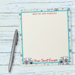 Retro Red and Teal Camper Notepad<br><div class="desc">Make lists,  jot down directions or reminders,  send a note or greeting from the road with this cute personalised notepad with a vintage camper theme design. See other coordinating items in this collection at Camp_and_Cottage on Zazzle.</div>
