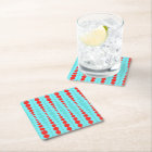 Retro Red and Turquoise Dots Coasters