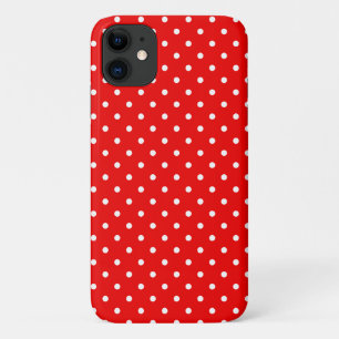 Retro Red and White Polka Dots iPhone 11 Case