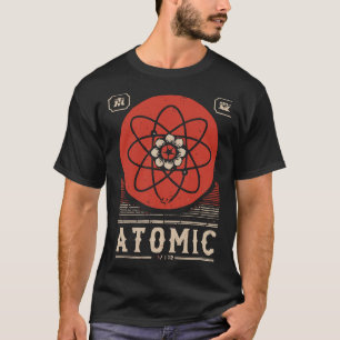 Retro Red Atomic Science Mid Century Design T-Shirt