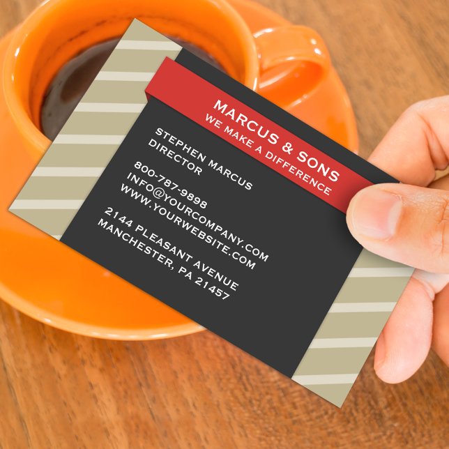 Retro Red Banner Business Card (Creator Uploaded)