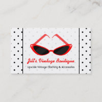 Retro Red Cat Eye Sunglasses & Black Polka Dots