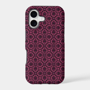 Retro Red Circles Abstract
