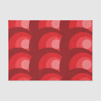 Retro Red Circles Pattern Tissue Paper