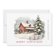 Retro Red Farm Barn Christmas Corporate
