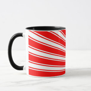Retro Red Funky Sun Rays Background Mug