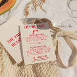 Retro Red Hand Drawn Quirky Fun Wedding Details Enclosure Card<br><div class="desc">Simple and stylish retro colourful wedding guest info details. With creamy milky background and vivid red hand written text layout with whimsical wordings and vintage hand drawn glasses. All the info are customisable as website, transportation, accommodation . Grab it along with other products from this classy hand made retro wedding...</div>