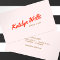 Retro Red Handwritten Script Typography Pink