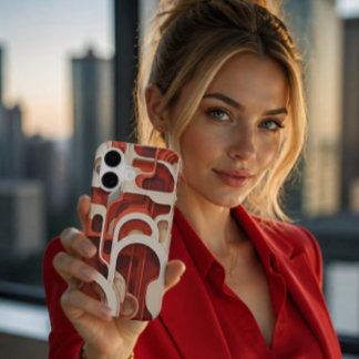 Retro red Iphone case