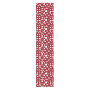 Retro Red Kitchen Short Table Runner