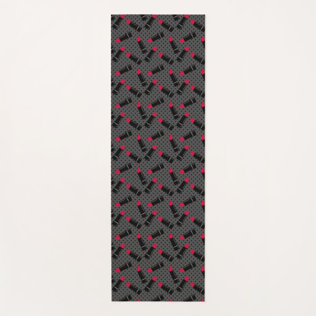Retro, red lipstick   yoga mat (Front)