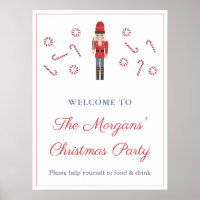 Retro Red Nutcracker Christmas Holidays Party