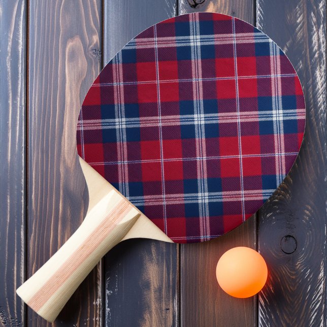 Retro Red Plaid Ping Pong Paddle (Creator Uploaded)