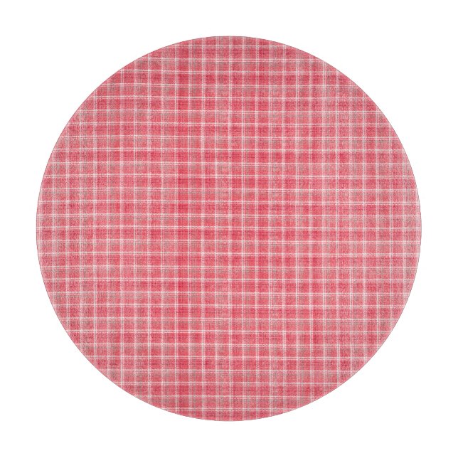 Retro red plaid tartan: seamless pattern. cutting board (Front)