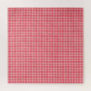 Retro red plaid tartan: seamless pattern. jigsaw puzzle