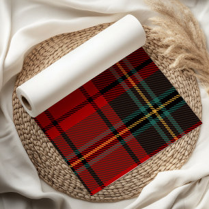 Retro Red Plaid Whimsical Christmas  Tissue Paper