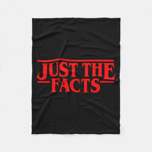 Retro Red Quote Just The Facts Funny Basic Simple  Fleece Blanket (Front)