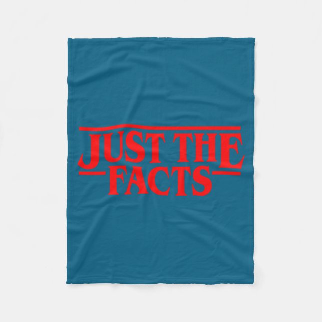 Retro Red Quote Just The Facts Funny Basic Simple  Fleece Blanket (Front)