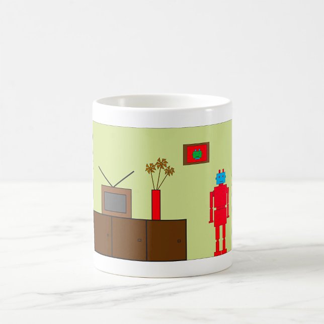 Retro Red Robot Coffee Mug (Creator Uploaded)