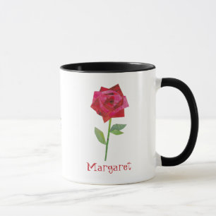 Retro Red Rose Cute Midcentury Valentine Mug