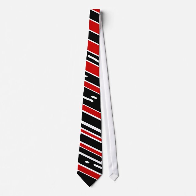 Retro Red Stripe Tie (Front)
