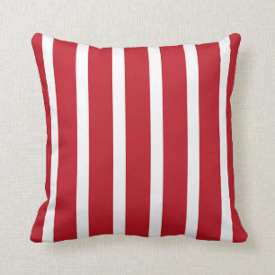 Retro RED Stripes Cushion