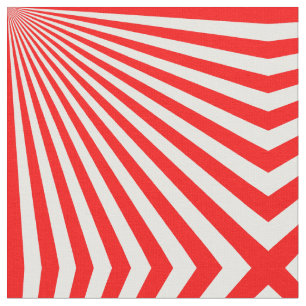 Retro Red Sun Rays Background Fabric