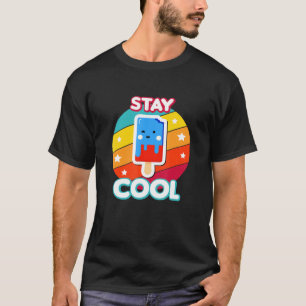 Retro Red White And Blue Summer Popsicle T-Shirt