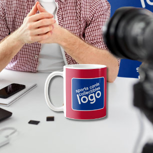 Retro Red White Blue Sports Cards Logo Coffee Mug