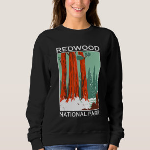 Retro Redwood National Park Outdoor Camping Souven Sweatshirt