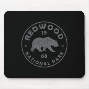 Retro Redwood National Park Women Men Kids Vintage Mouse Pad
