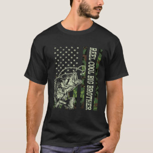 Retro Reel Cool Big Brother Camouflage USA Flag Fi T-Shirt