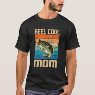 Retro Reel Cool Mum Vintage Fisherwoman Fishing Mo T-Shirt
