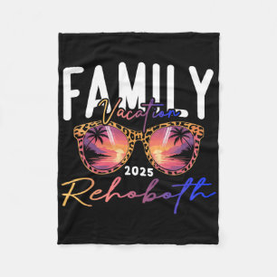 Retro Rehoboth Beach Delaware Sungles Summer Vacat Fleece Blanket