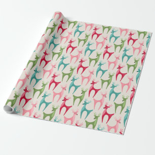 Retro Reindeer ©studioxtine Wrapping Paper