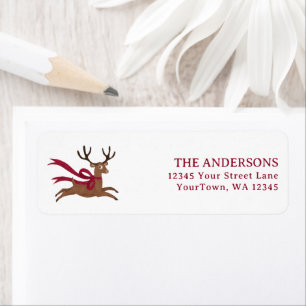 Retro Reindeer Vintage MCM Atomic Style Return Address Label