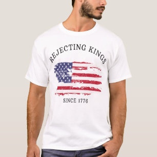 Retro Rejecting Kings Since 1776 Protest  T-Shirt