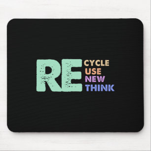 Retro Removed Meme Recycle Reuse Renew Rethink  Mouse Pad