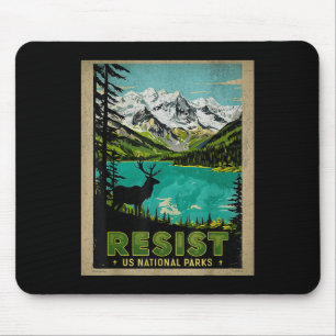 Retro Resist Alt Us National Park Nps Service Mouse Pad
