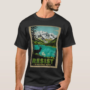 Retro Resist Alt Us National Park Nps Service T-Shirt
