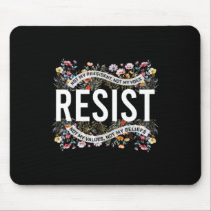 Retro Resist Not My President Mouse Pad