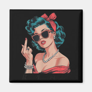 Retro Respectfully Funny N Up Girl Sy Style Magnet