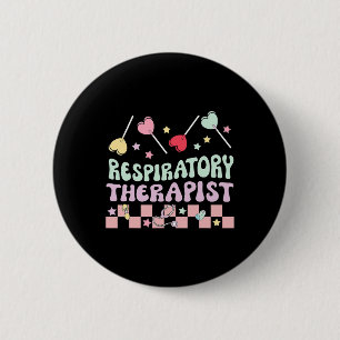 Retro Respiratory Therapist Lollipops Valentines R 6 Cm Round Badge