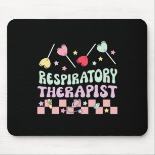 Retro Respiratory Therapist Lollipops Valentines R Mouse Pad